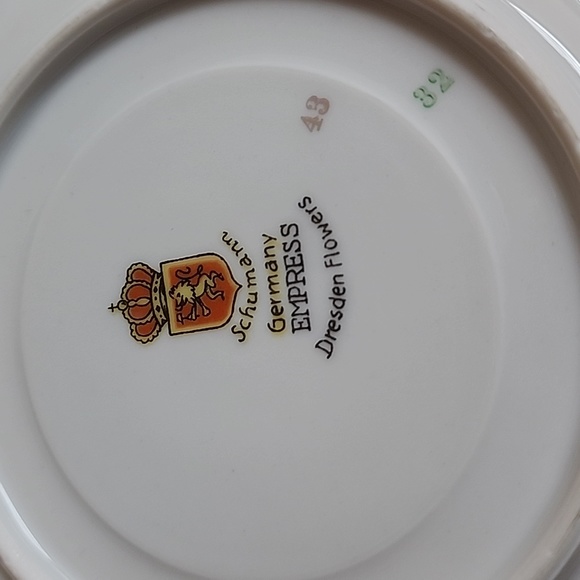 Vintage Empress Dresden Flower teacup and saucer by Schumann Bavaria - Picture 9 of 16